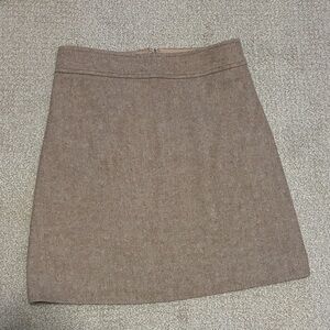 J. Crew Tan Tweed A-Line Skirt